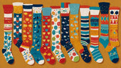 Whimsical Sock Illustrations: Uniquely Charming Clip Art Designs
