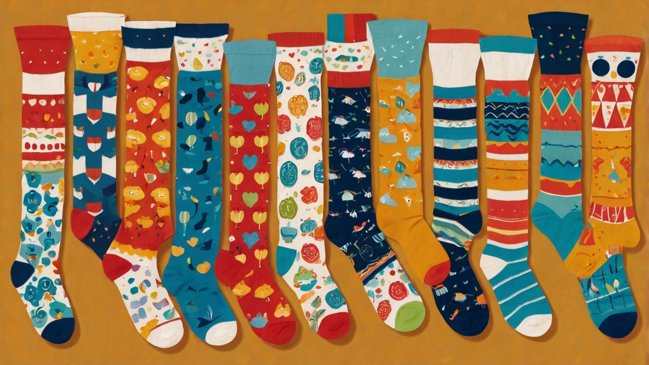 Whimsical Sock Illustrations: Uniquely Charming Clip Art Designs
