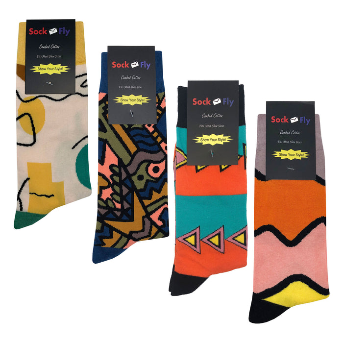 Abstract Pattern Socks 4 Pack #2 Sockfly 2