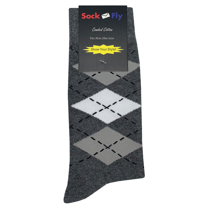 Argyle Top Gray Socks Sockfly 4