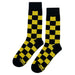 Black Yellow Checker Socks Sockfly 1