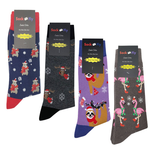 Christmas Animal Socks 4 Pack Sockfly 2