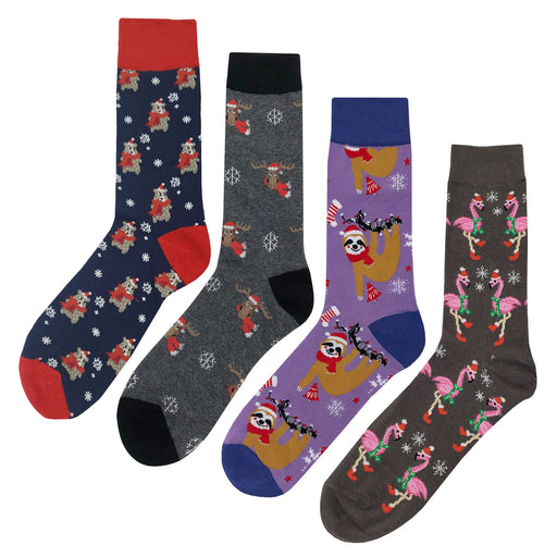 Christmas Animal Socks 4 Pack Sockfly