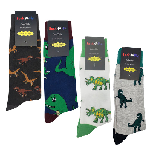 Dinosaur Socks 4 Pack Sockfly 2