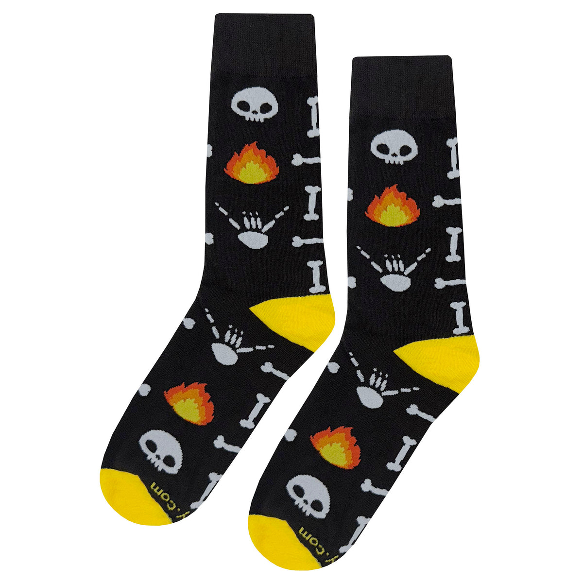 Fire Skull Socks - Fun and Crazy Socks at Sockfly.com