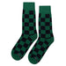 Forest Green Black Checker Socks Sockfly 1