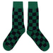 Forest Green Black Checker Socks Sockfly 2