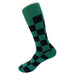 Forest Green Black Checker Socks Sockfly 3