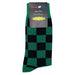 Forest Green Black Checker Socks Sockfly 4