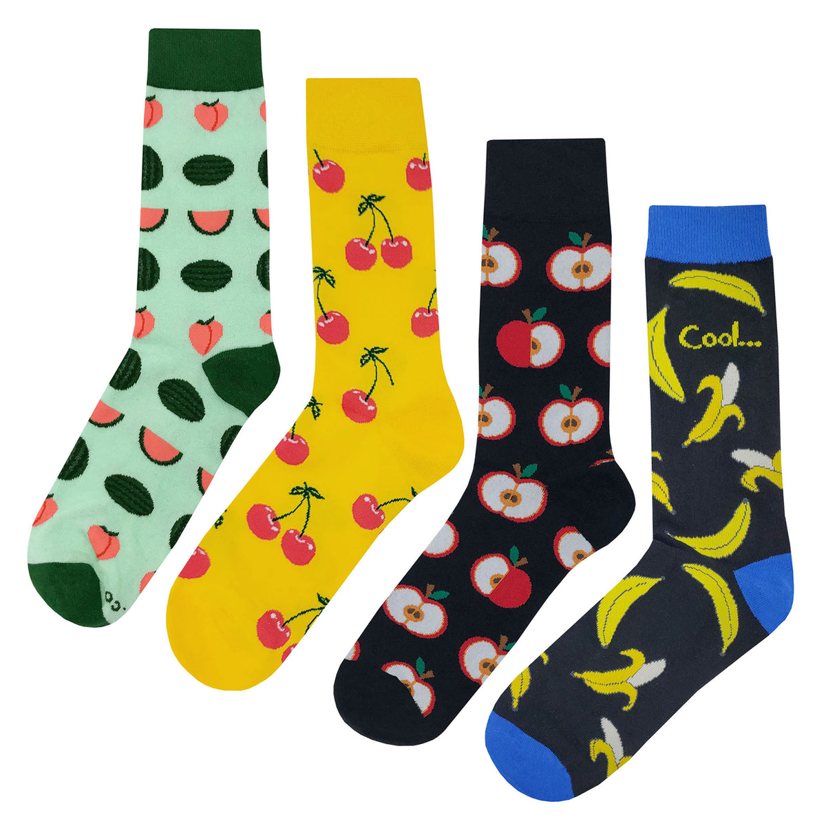Fruit Socks 4 Pack - Fun and Crazy Socks at Sockfly.com