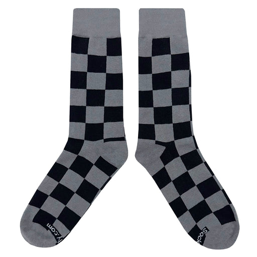 Gray Black Checker Socks Sockfly 2