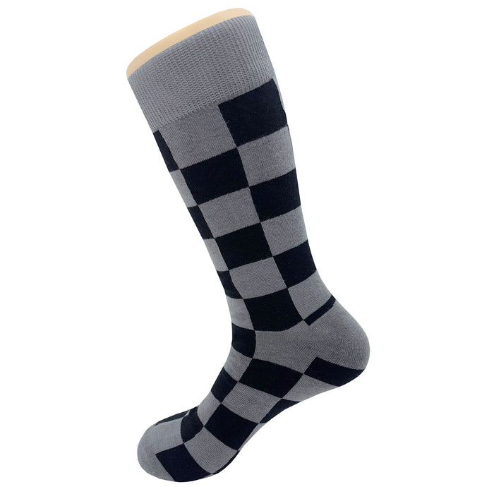 Gray Black Checker Socks Sockfly 3