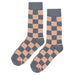 Gray Pink Checker Socks Sockfly 1