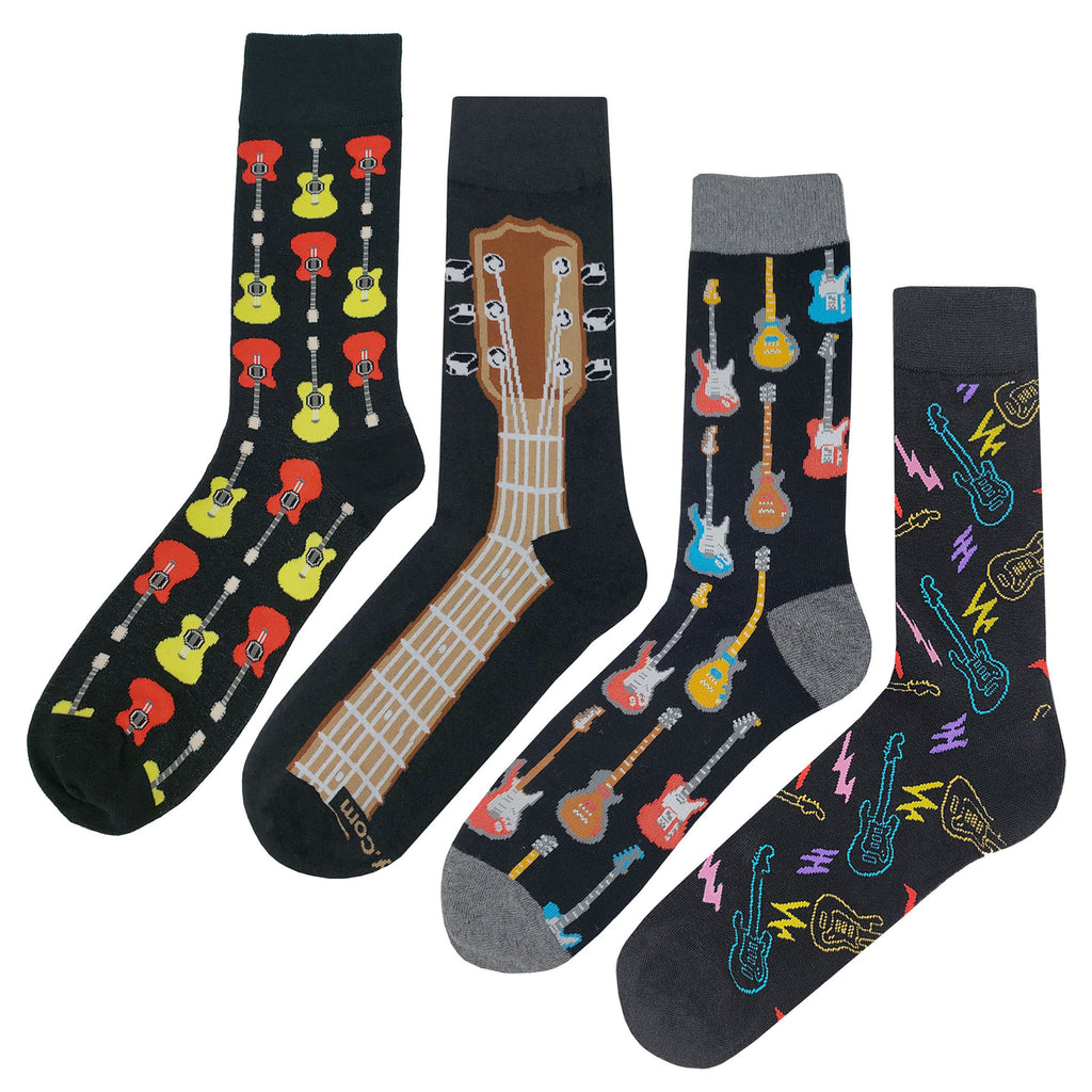 Guitar Socks 4 Pack - Fun and Crazy Socks at Sockfly.com