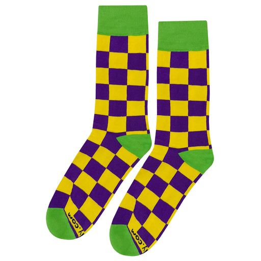 Mardi Gras Checker Socks Sockfly 1