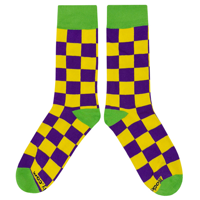 Mardi Gras Checker Socks Sockfly 2
