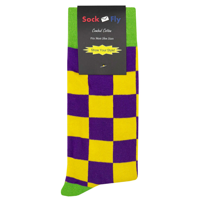 Mardi Gras Checker Socks Sockfly 4