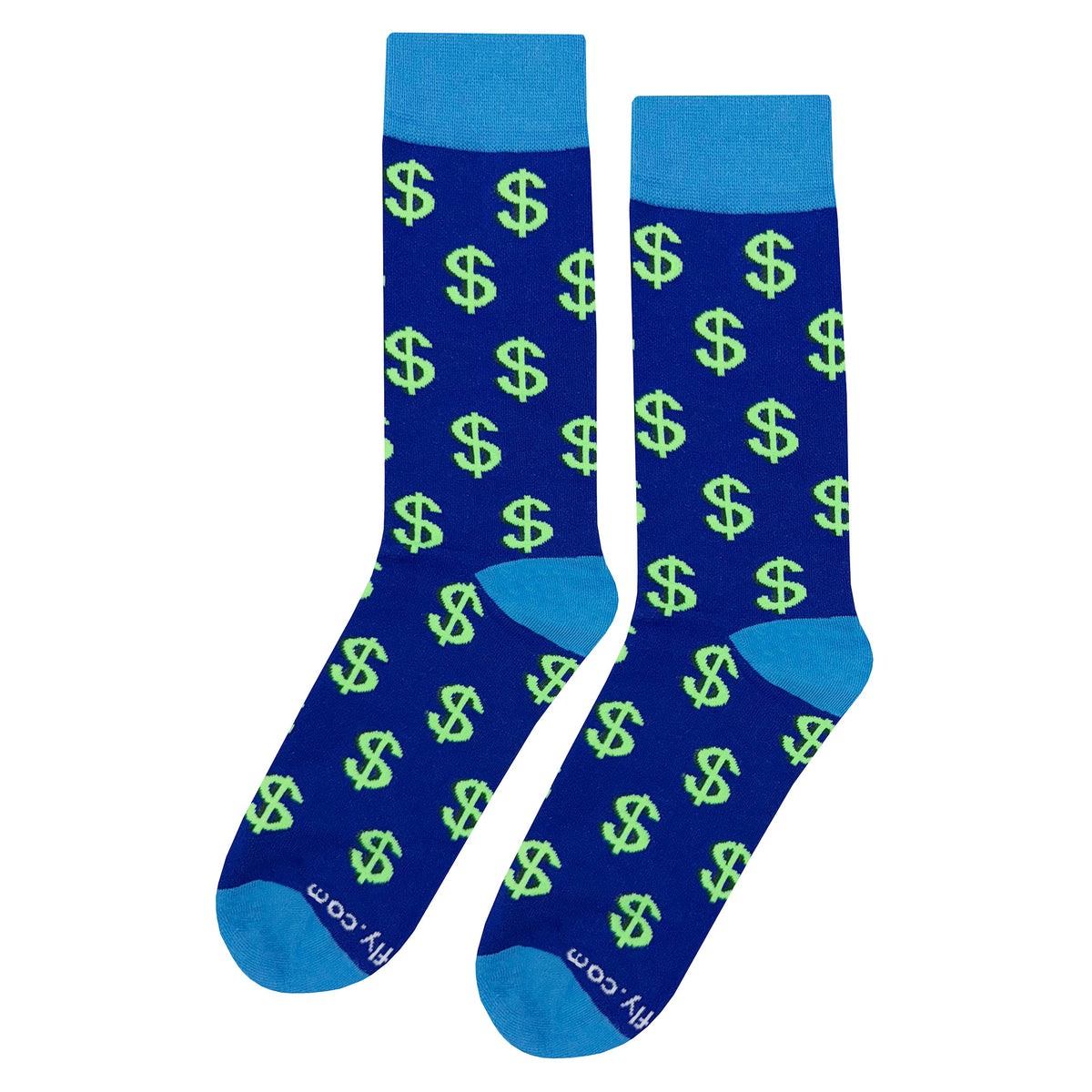 Money Blue Socks - Fun and Crazy Socks at Sockfly.com