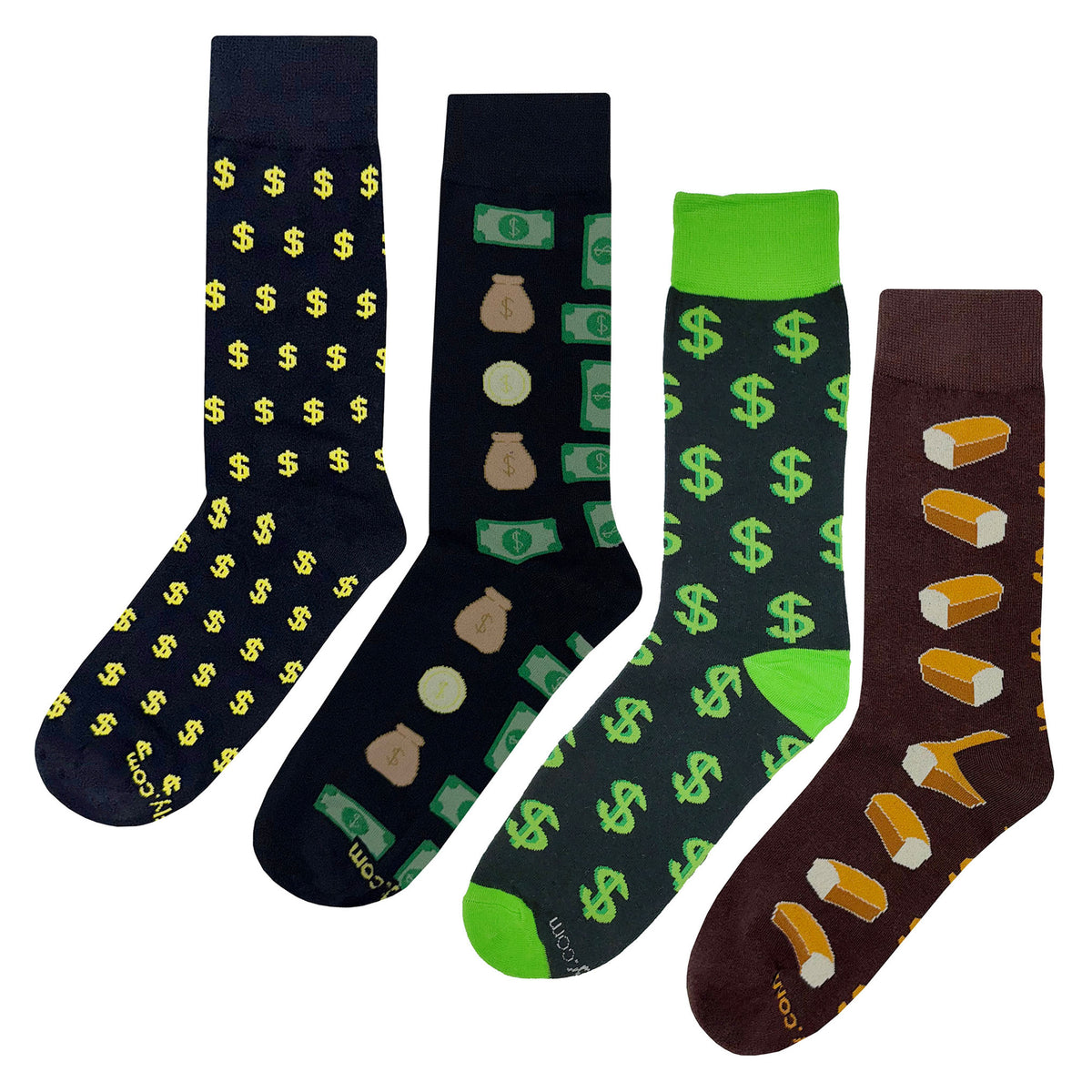Money Socks 4 Pack - Fun and Crazy Socks at Sockfly.com