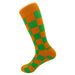 Orange Green Checker Socks Sockfly 3