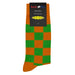 Orange Green Checker Socks Sockfly 4