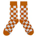 Orange White Checker Socks Sockfly 2