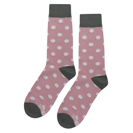 Pink White Polka Dot Socks Sockfly 1