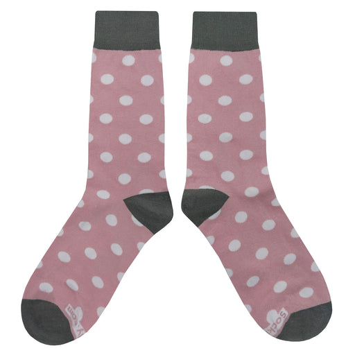 Pink White Polka Dot Socks Sockfly 2