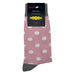 Pink White Polka Dot Socks Sockfly 4