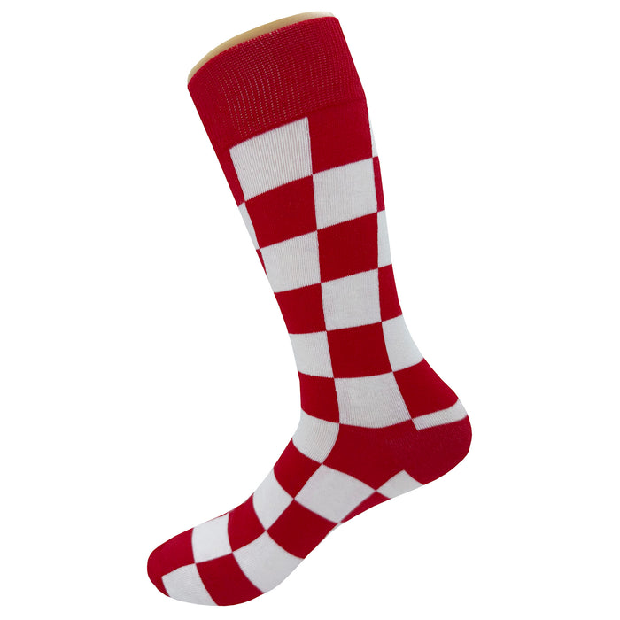 Red White Checker Socks Sockfly 3