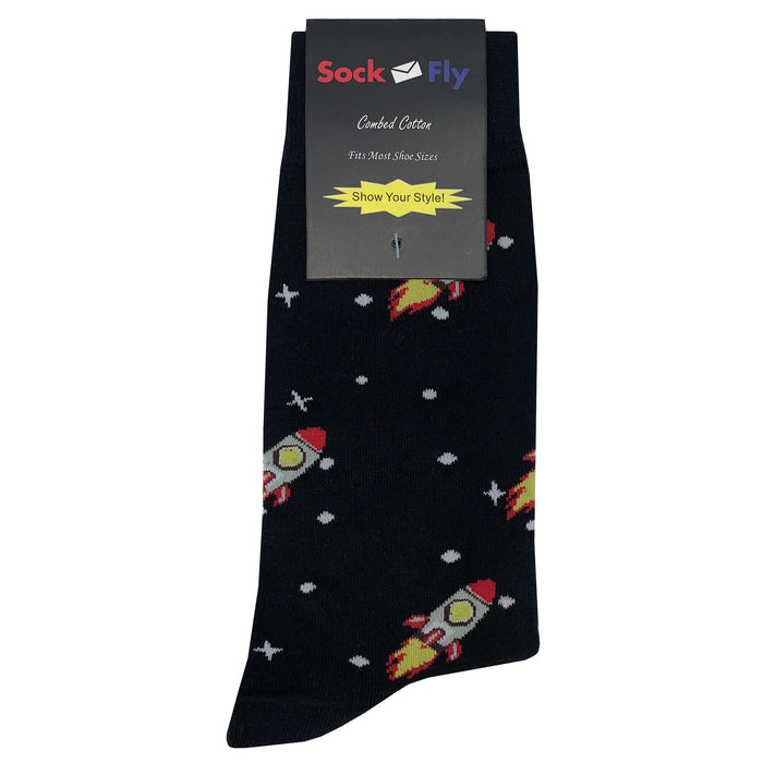 Rocket Socks Client Rocket Ship Socks - Fun and Crazy Socks at Sockfly.com
