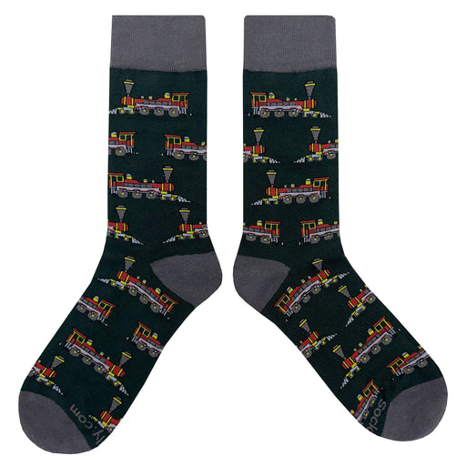Steam Engine Train Green Socks Sockfly 2