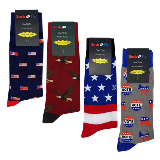 USA Patriotic Socks 4 Pack Sockfly 2