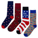 USA Patriotic Socks 4 Pack Sockfly