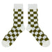White Green Checker Socks Sockfly 2