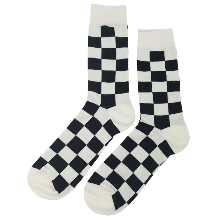 Black White Checker Socks Sockfly 1