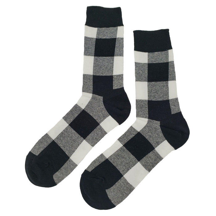 Black White Plaid Socks Sockfly 1