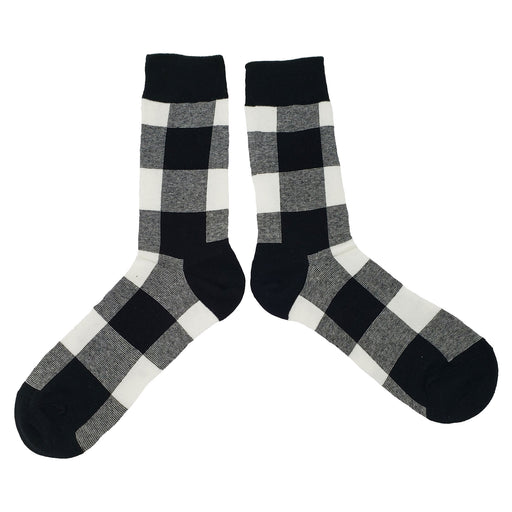 Black White Plaid Socks Sockfly 2