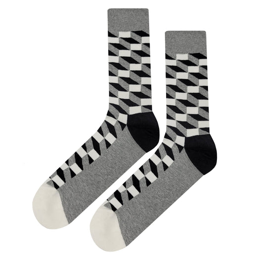 Black and White Qbert Socks Sockfly 1