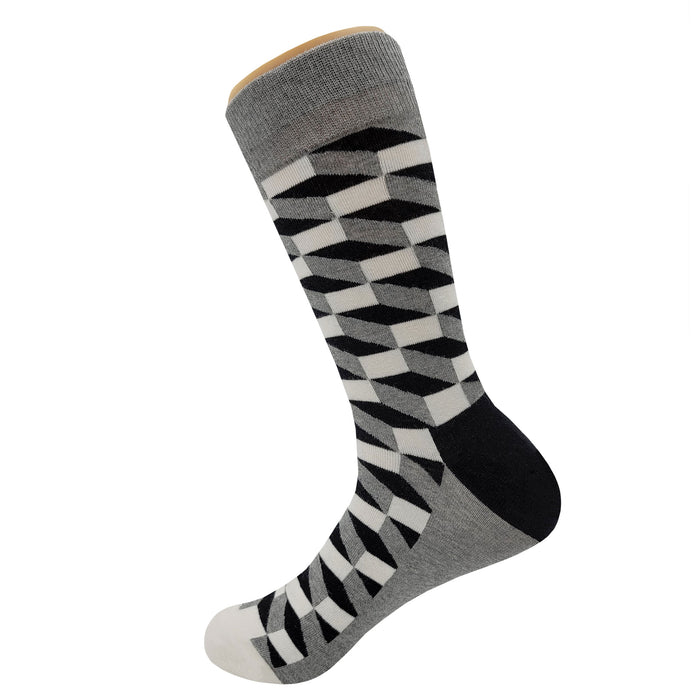 Black and White Qbert Socks Sockfly 3