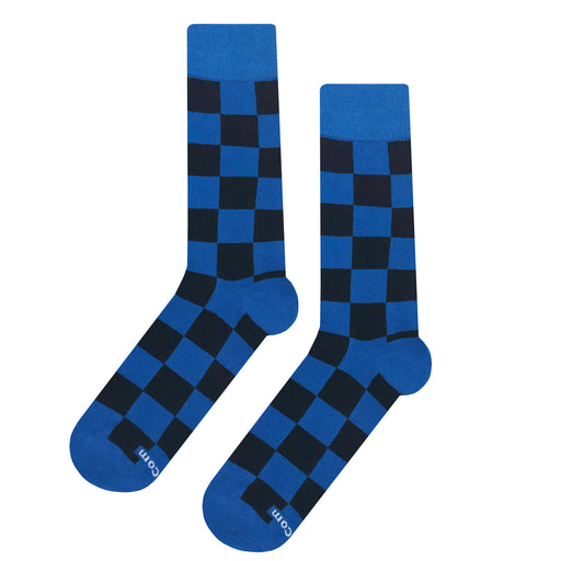 Blue Black Checker Socks Sockfly 1