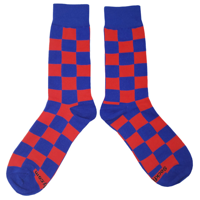 Blue Red Checker Socks Sockfly 2