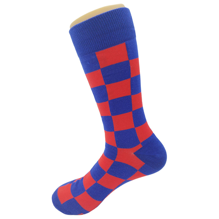 Blue Red Checker Socks Sockfly 3