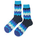 Blue Wave Pattern Socks Sockfly 1