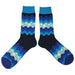 Blue Wave Pattern Socks Sockfly 2