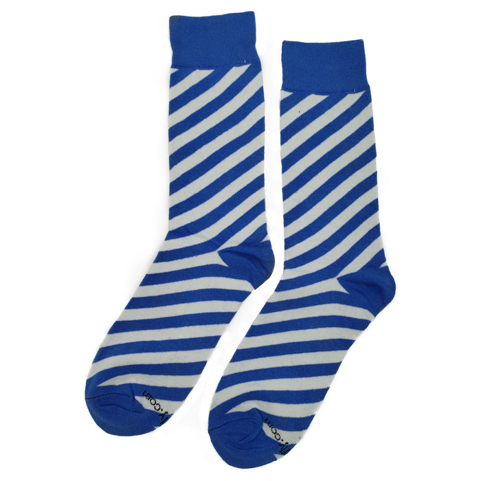 Blue and White Stripe Socks Sockfly 1