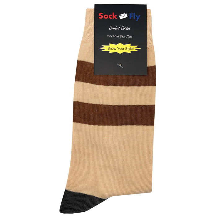 Brown Stripe Socks Sockfly 4