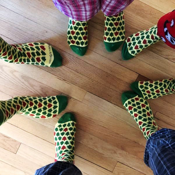 Christmas Tree Pattern socks for the family
