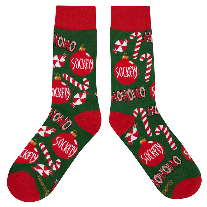 men's christmas dress socks HOTSOX Scene Crew 2 Pair Pack tumble dry medium Crazy Christmas Socks