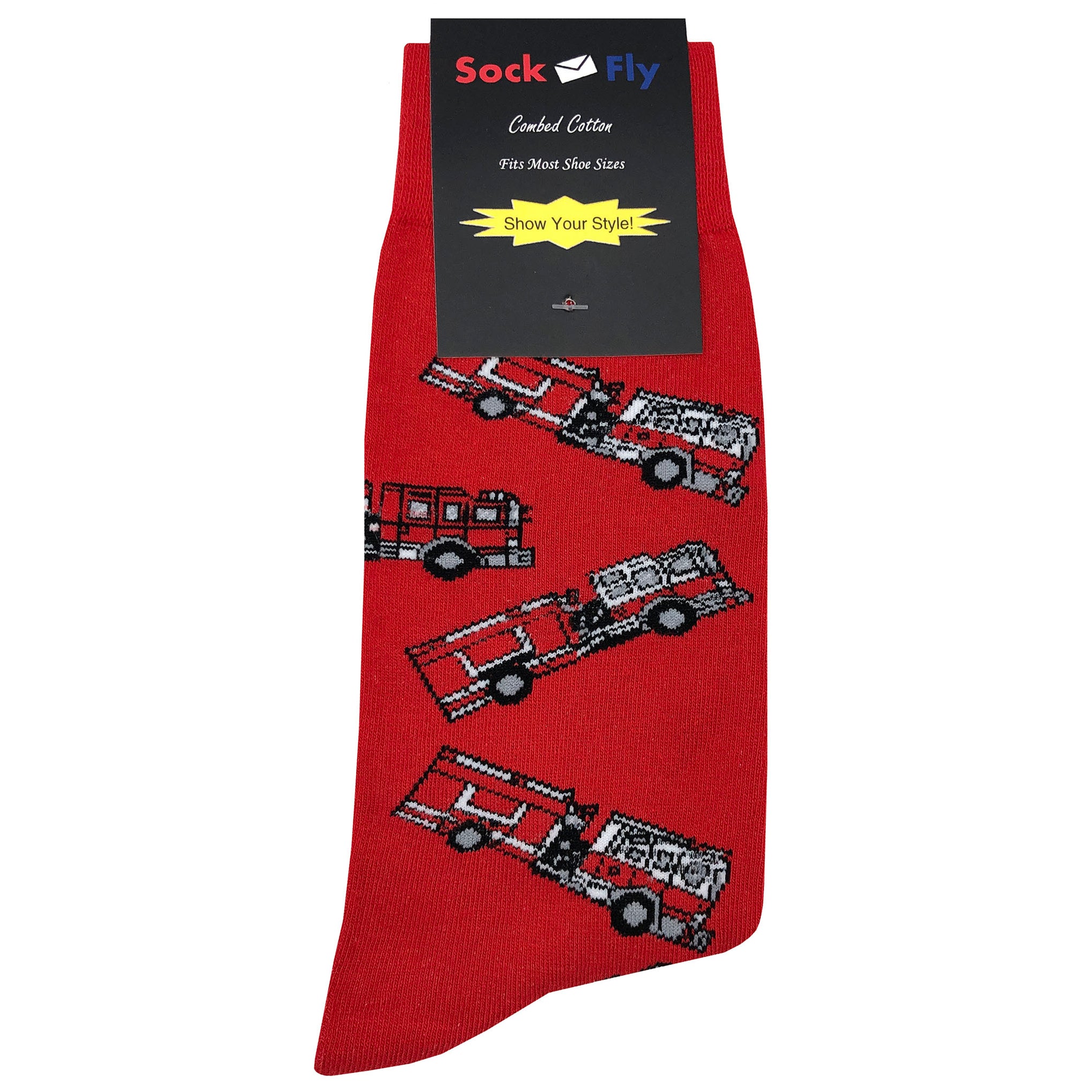 Fire Engine Socks Fun and Crazy Socks at